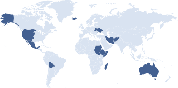 Global sanctions map screening image